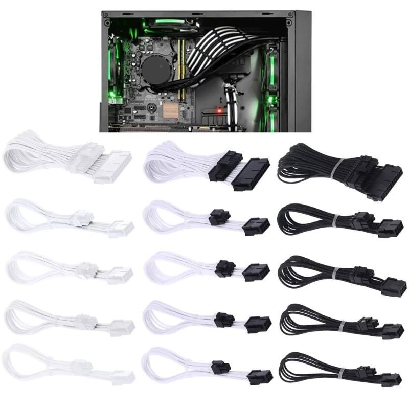 

Female-Male 18AWG Sleeved PSU CPU Extension Power Cord ATX Motherboard Cable Dropship
