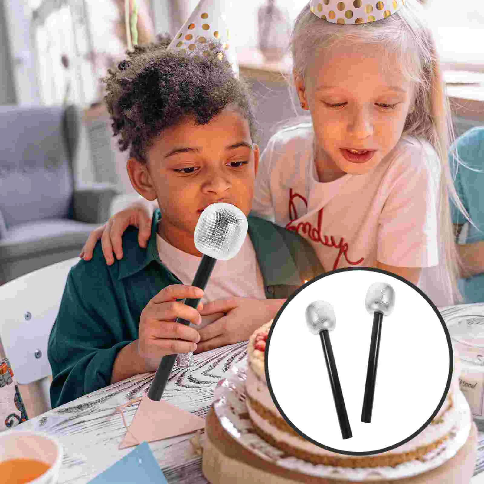 

12 Pcs Retro Microphone Halloween Toys Prop Fake Microphones Modeling Decorate Party Cosplay Pretend