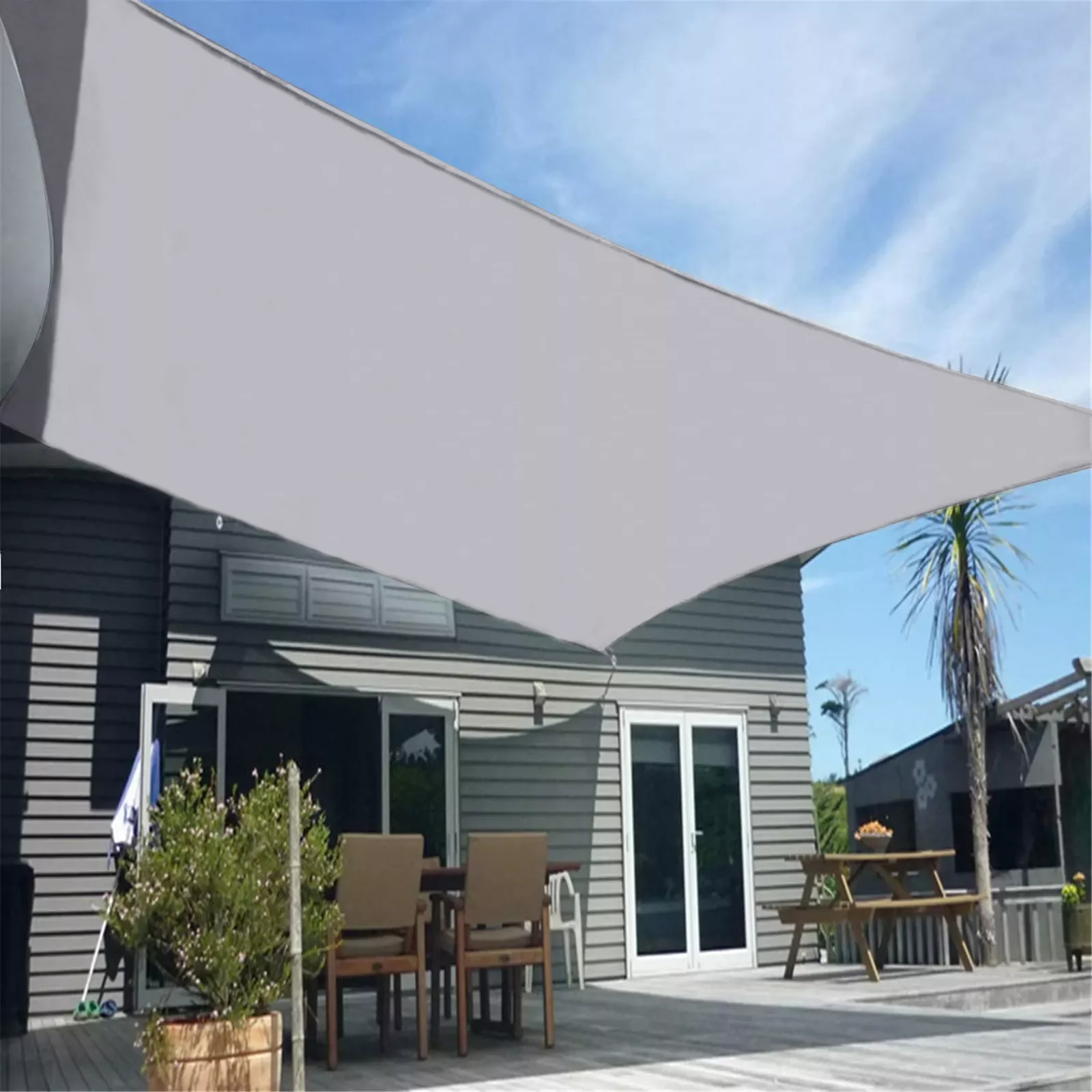 

Waterproof Sun Shelter Triangle Sunshade Outdoor Canopy Garden Patio Pool Shades Sail Awning Camping Shade Cloth Anti-UV