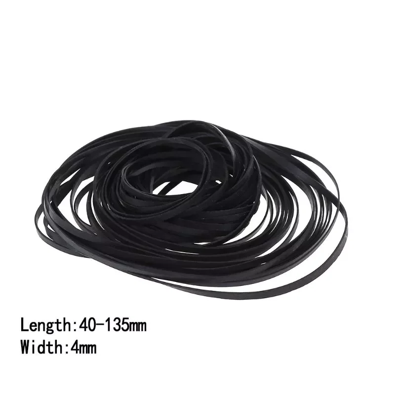 

50PCS Universal Mix Cassette Tape Machine Belts Assorted Common Drive Flat Rubber Belt for CD DVD Recorders Walkman PXPE