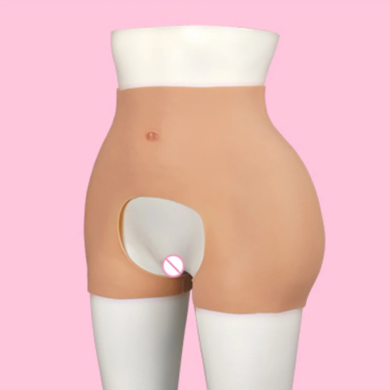 3.1cm Thickened Hip Silicone Shaping Pants Open-crotch Trousers Fake Hip Increase Lift Hip Seamless Pants Silicone Underpants