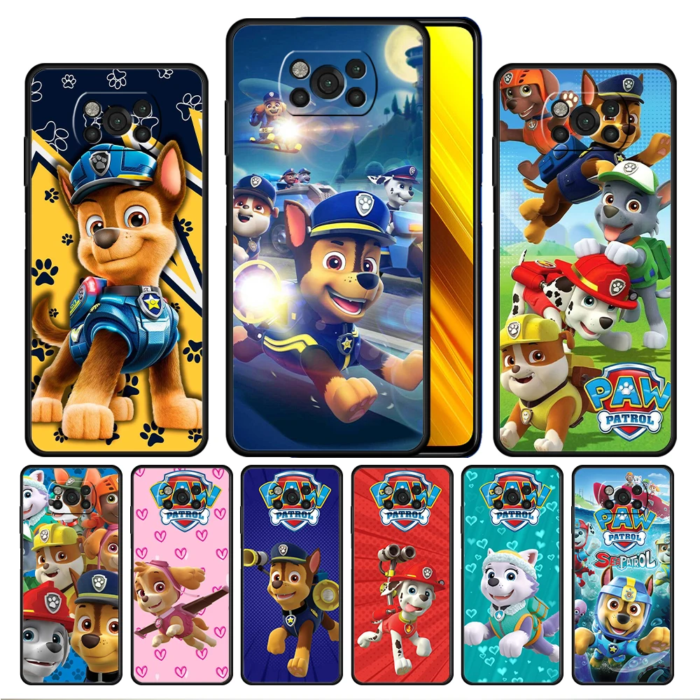 

PAW Patrol Case Cover for Xiaomi Poco X3 NFC X4 F1 F2 F3 Redmi Note 9s 9 8 8T 10 11S Pro Trend Soft Shockproof Matte Official