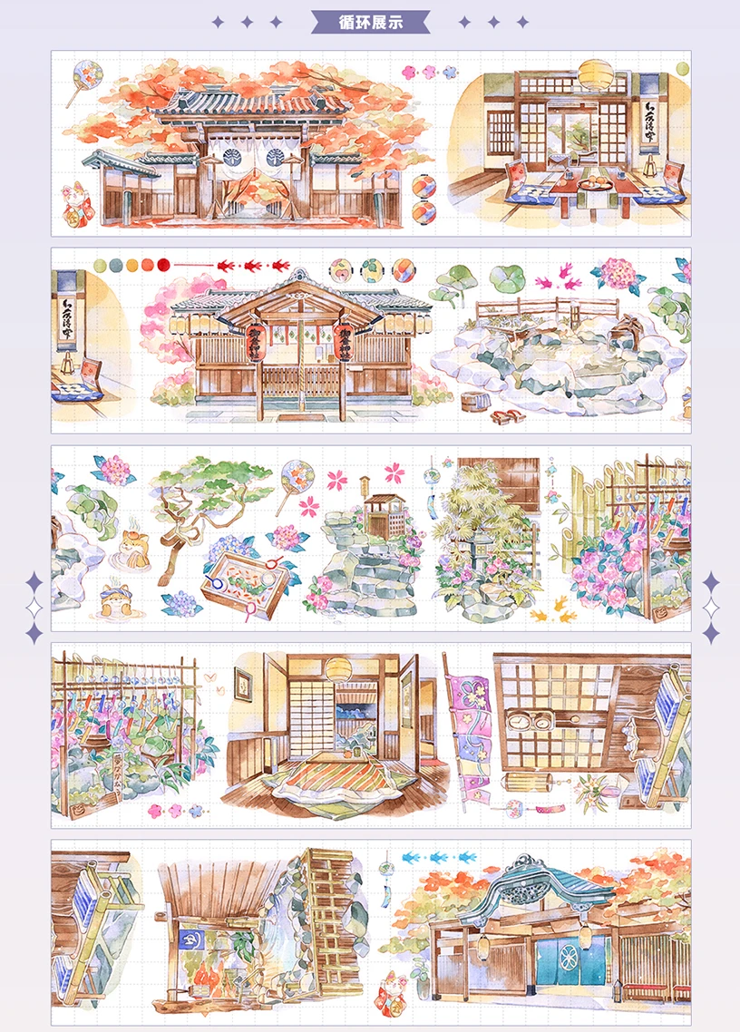 

1 Loop Komos Hot Spring Town In Summer Festival Washi Tape