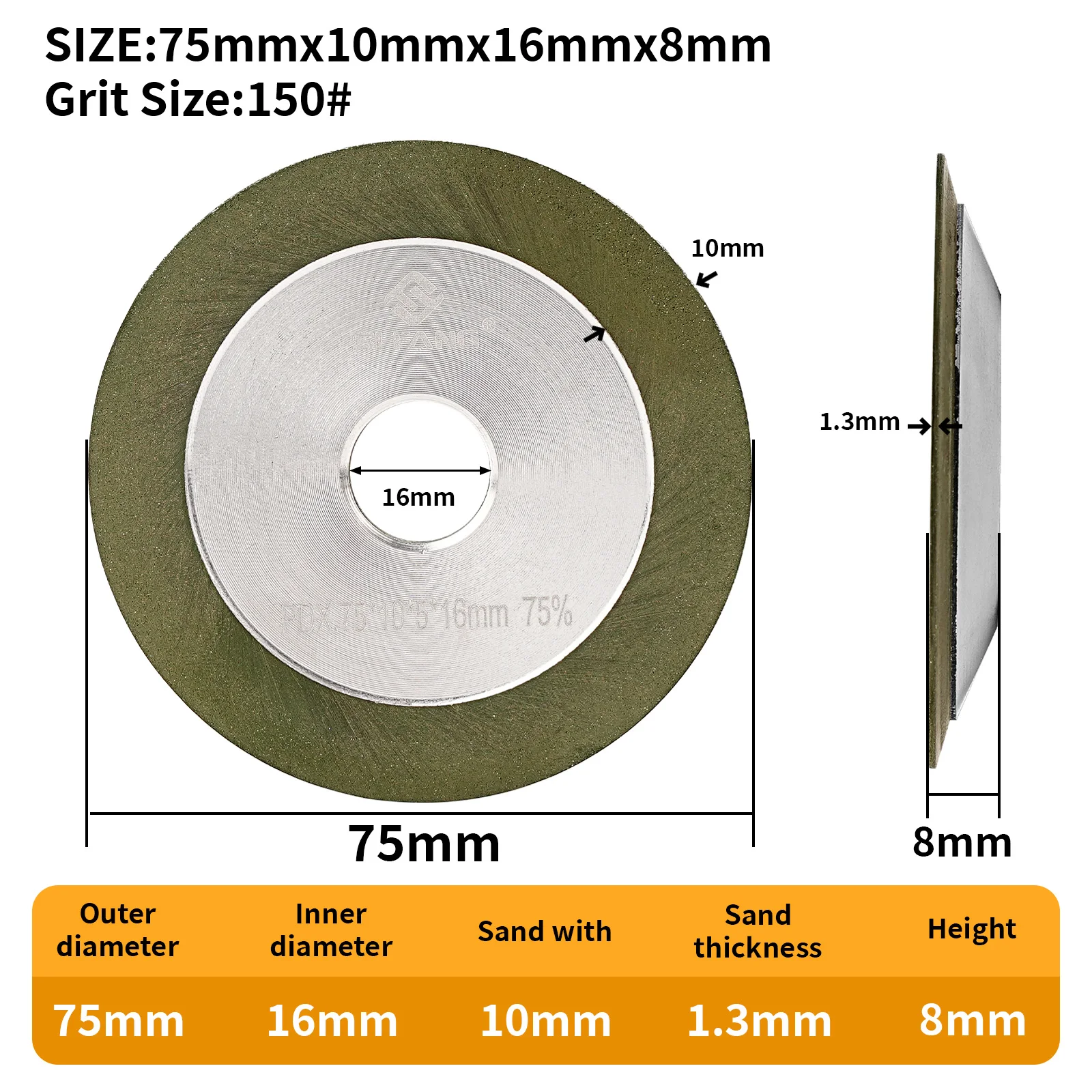 

Шлифовальный диск SI FANG алмазный 3/4/5/6 дюймов