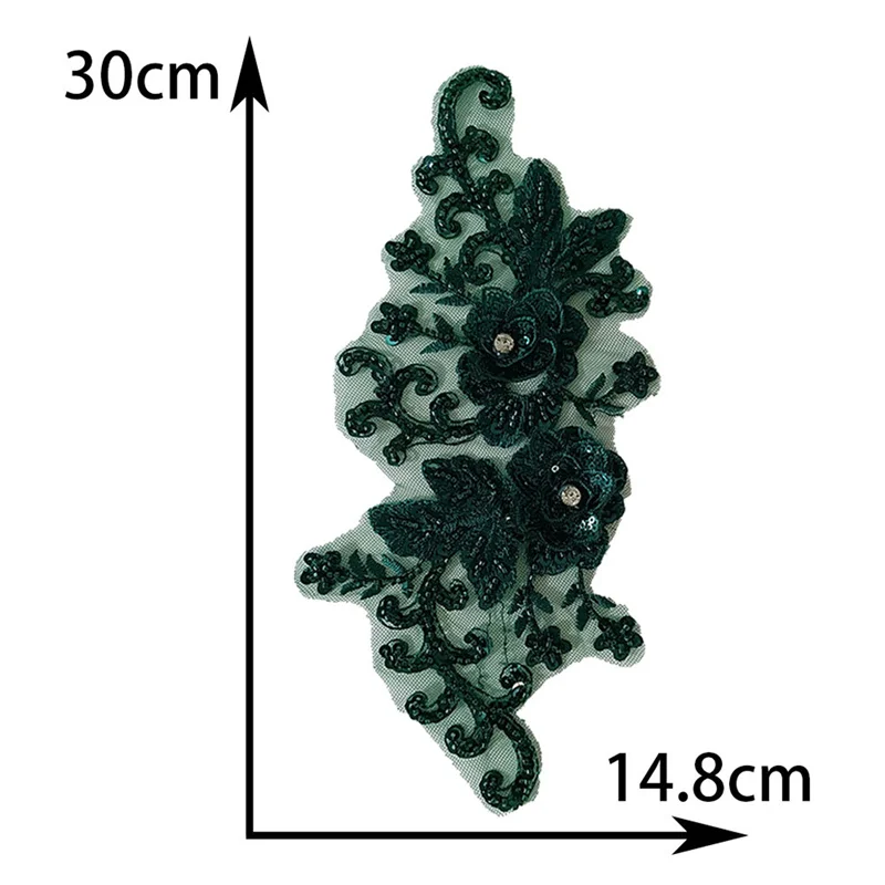 1 шт. 3D вышивка в виде лепестков украшение бисером искусственная аппликация