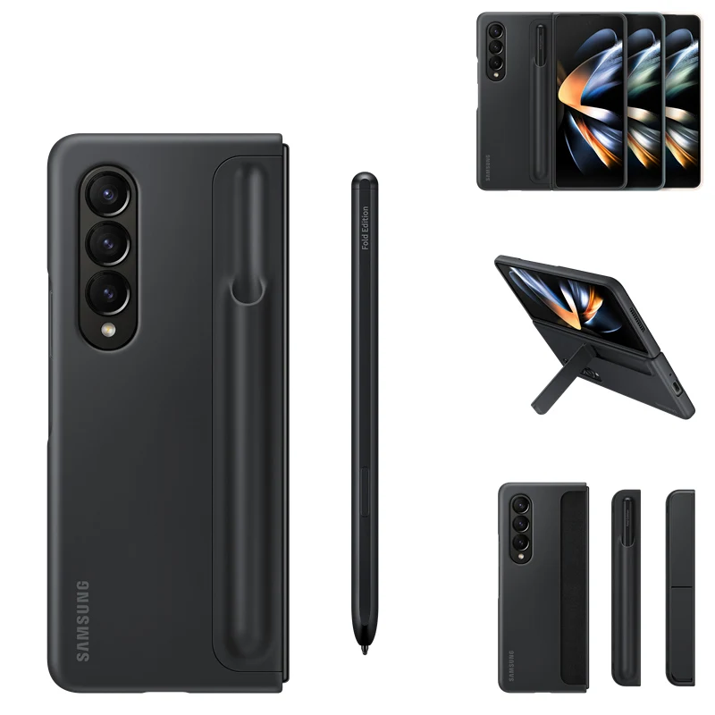 

Original Samsung Z Fold4 5G Silicone Standing Cover With S Pen Case For Galaxy Z Fold 4 Phone Cases, EF-OF93P