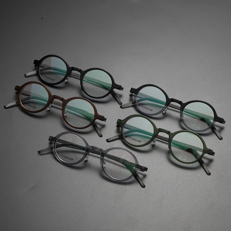 Дизайнерские сверхлегкие Безвинтовые очки для мужчин и женщин маленькие круглые
