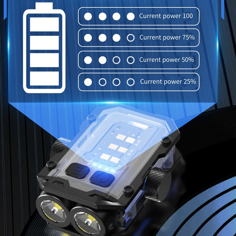 Миниатюрный фонарик-брелок с зажимом фонарик для улицы гироскопическим брелоком