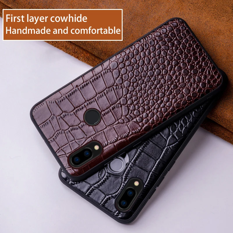 Cowhide Phone Case For Xiaomi Mi 8 9 SE 9T A1 A2 A3 Lite F1 Mix 2s Max 3 Case Luxury Back Cover For Redmi Note 5 6a 7 Pro Case