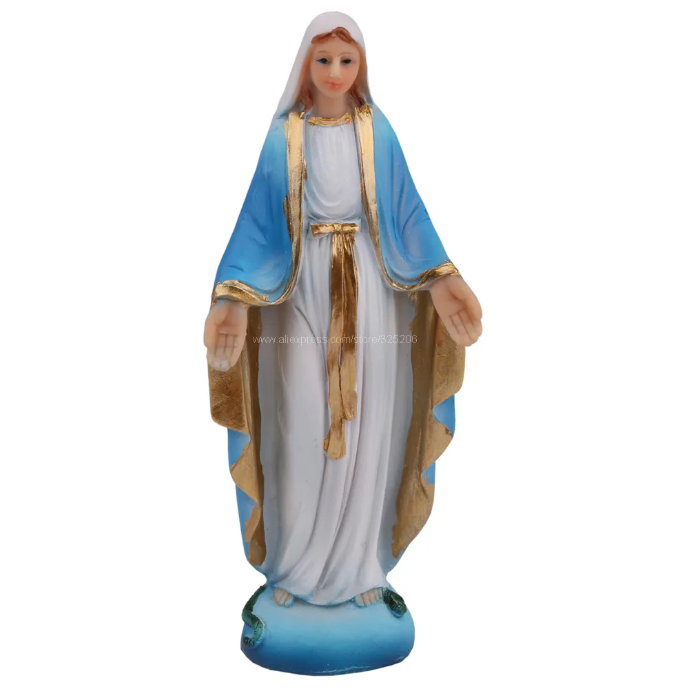 

Lady Grace Statue Virgin Mary Religious Sculpture for Home Church Ornament Decoration Souvenirs Gift 13.5cm 5.3inch NEW