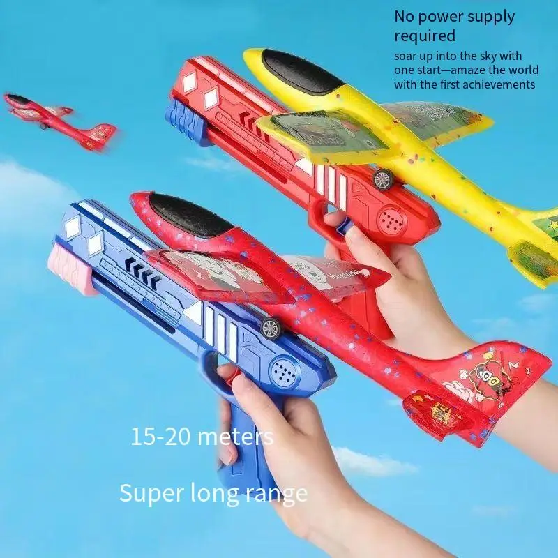 

Children Outdoor Ejection Aircraft Toys Foam Aircraft Glider Parent-child Outdoor Games Toys Kid Gifts Foam Shooting Flying Toy