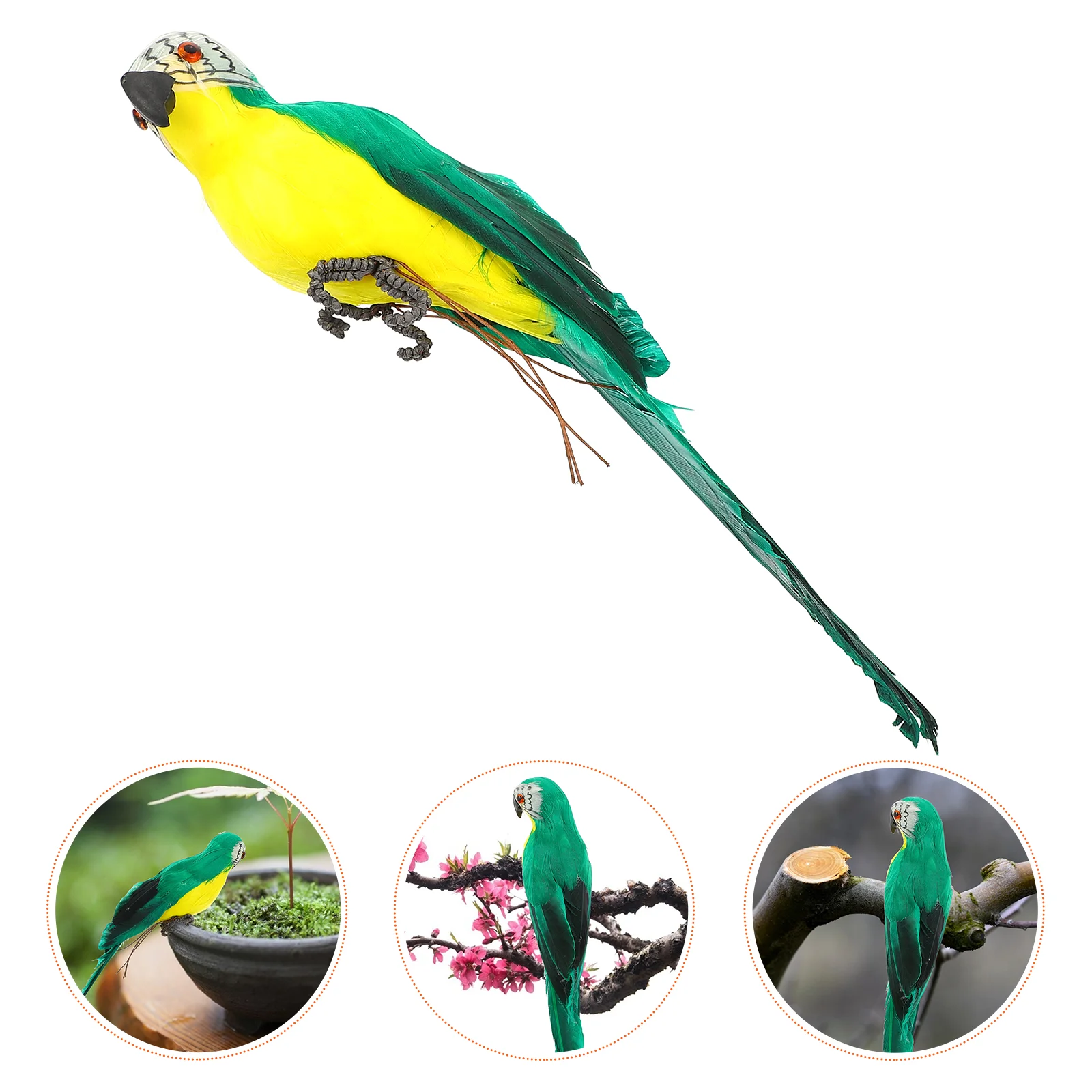 

Simulation Parrot Window Toys Artificial Bird Garden Decor Sculpture Decorative Pastoral Foam