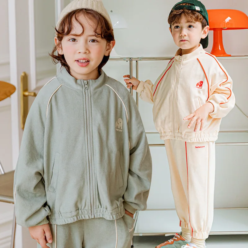 

Детская осенняя куртка BEBEZOO, полуводолазка на молнии, облегающий детский топ с длинными рукавами для мальчиков и девочек, одежда унисекс