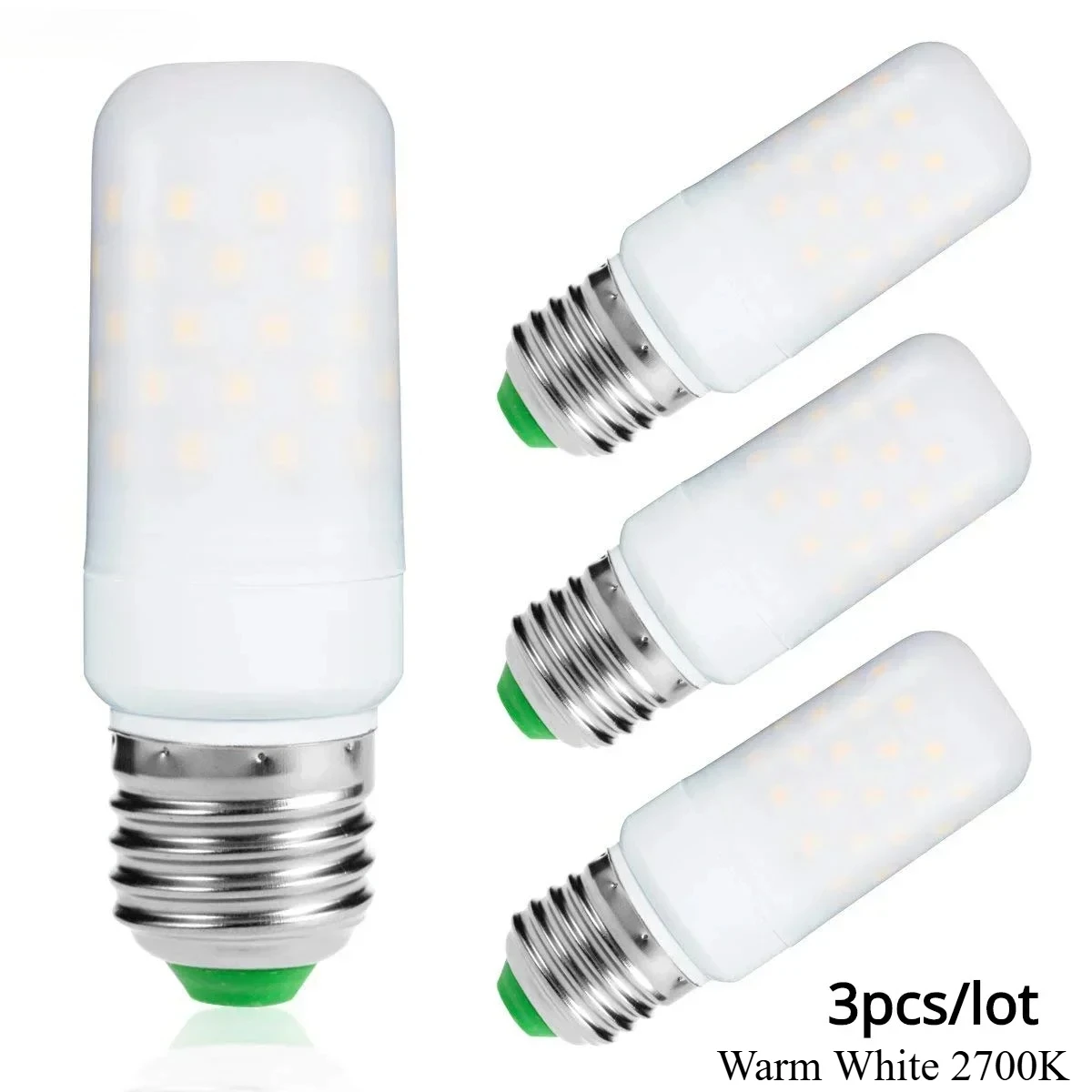 

Melery E26 E27 светодиодные лампы теплый белый 9Вт 3 упаковки