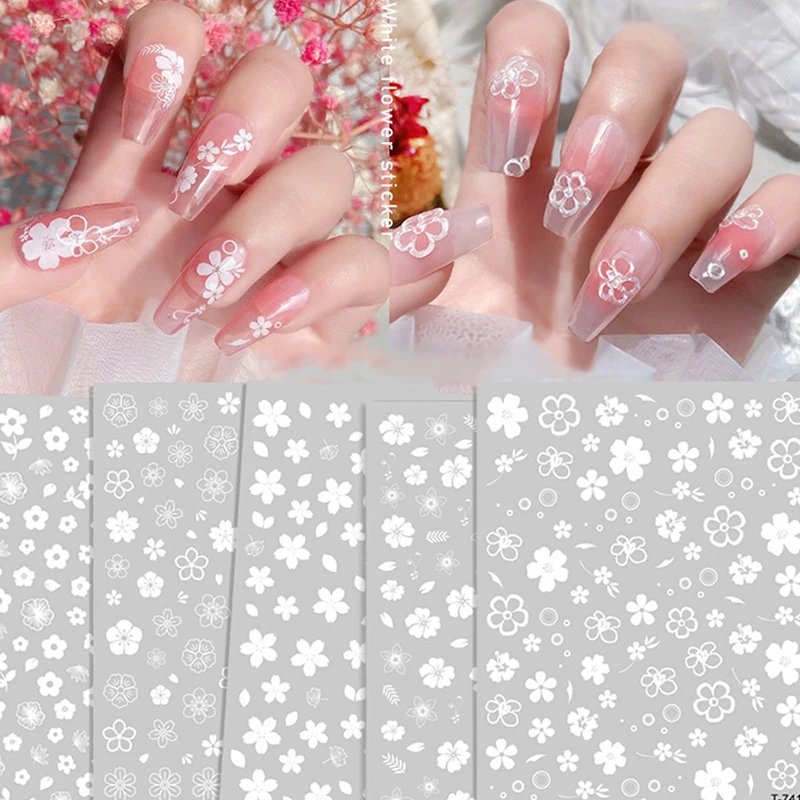 

3D наклейки для ногтей в виде цветков вишни