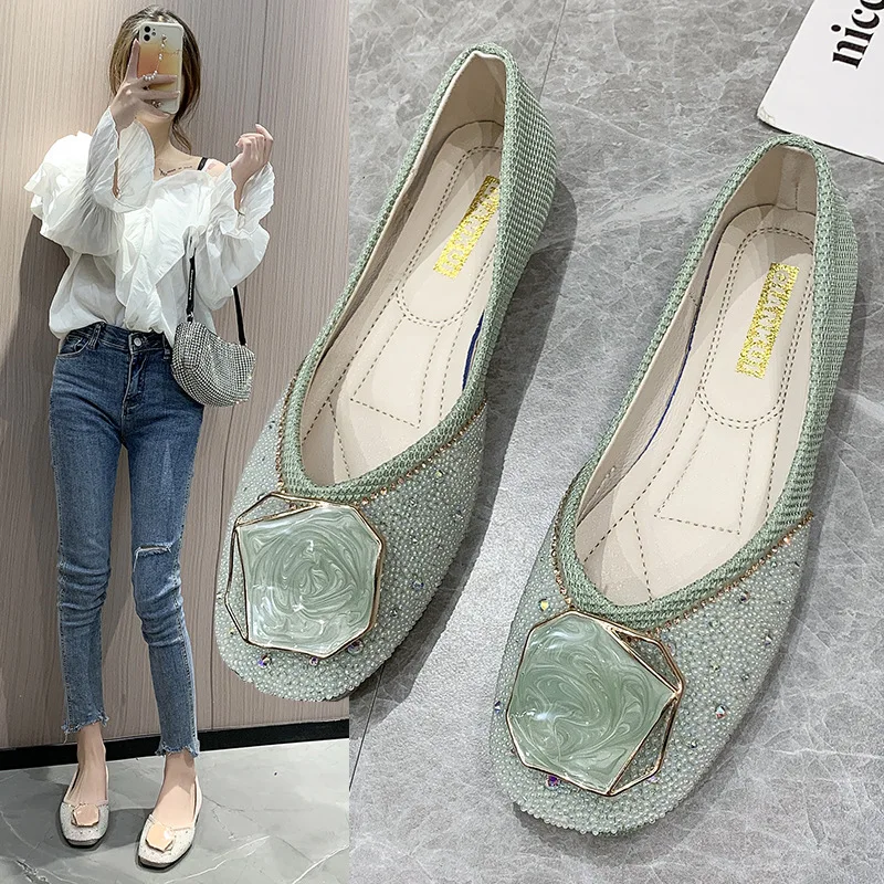 

Casual Woman Shoe Modis Female Footwear Low Heels Shallow Mouth Square Toe Elegant Slip-on 2022 Dress Slip On New Mary Janes Fab