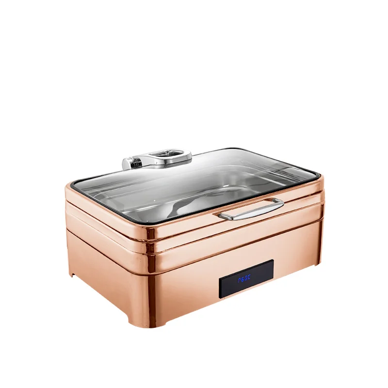 High class hotel kitchen equipment list glass lid electric Hydraulic Chafing Dish For Catering