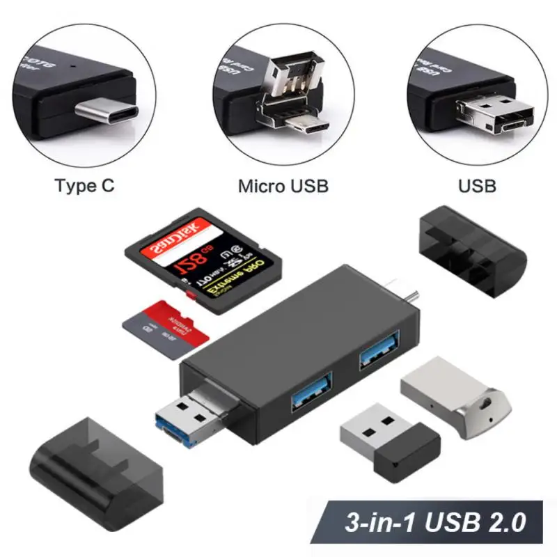 

RYRA All In One Card Reader USB 3.0 Card Adapter Universal OTG TF/SD Card For Android Phone Type C Computer Flash Drive