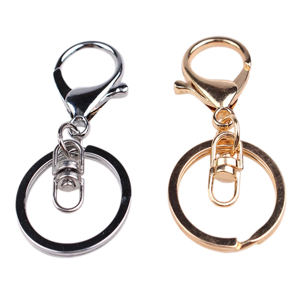 

1Pc New Hot Round Ring Hooks Metal Split Hooks With Lobster Clasp DIY Findings For Bag Accessories High Quality
