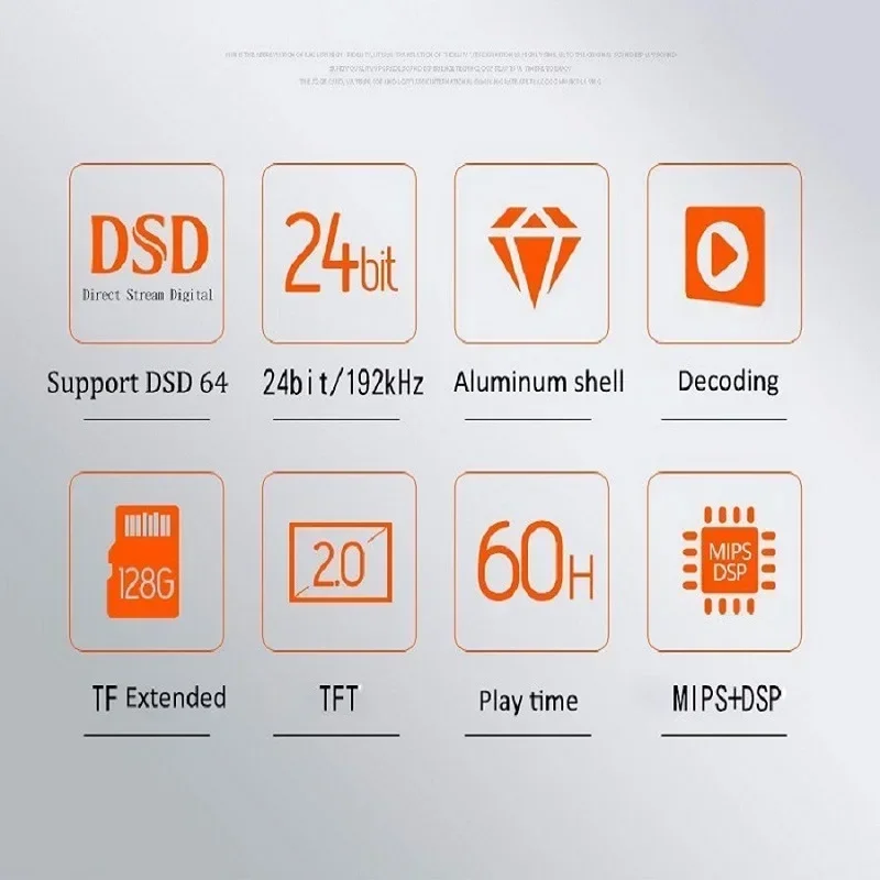 Профессиональный HIFI MP3-плеер без потерь DSD 64 256 Flac Alac Mini Sport Running Digital Audio 24 бит 192 кГц