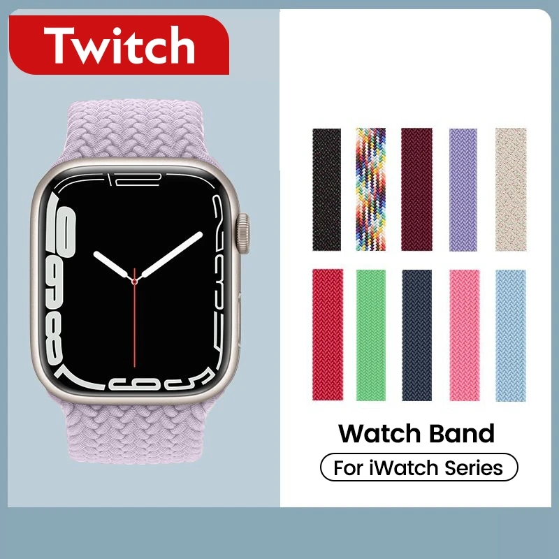 

Ремешок нейлоновый для Apple Watch Band 45 мм 41 мм 44 мм 40 мм 42 мм 38 мм