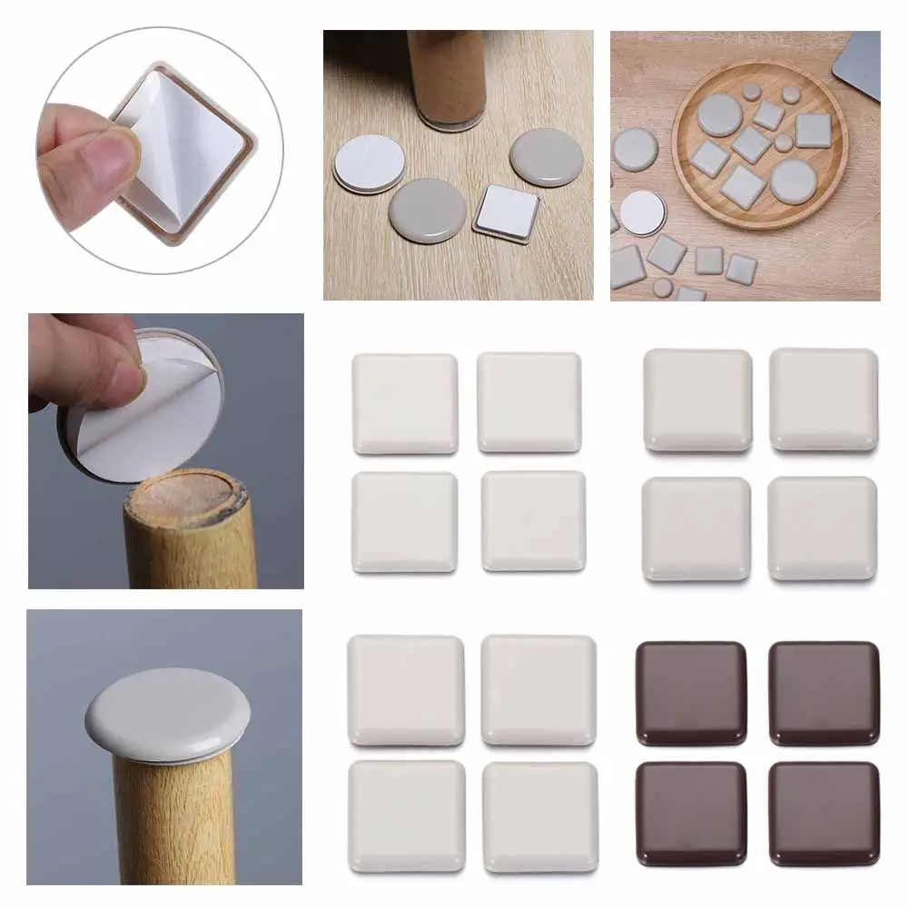 

Self-Adhesive Easy Move Chair Fittings Bumper Furniture Leg Slider Pads Floor Protector Anti Noisy Slip Mat