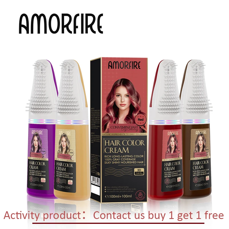 Ing 3 In 1 Natural Shampoo Semi-permanent Long Hair Dye Organic Herbal Extracts For Human Hair