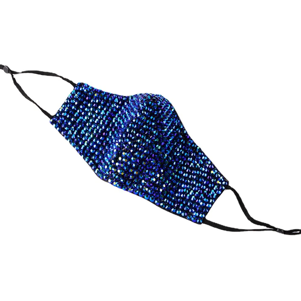 Роскошная мистическая черная сетчатая вуаль стразы, ювелирные изделия, маска для женщин, украшение с блестящими кристаллами, маска для выпу...