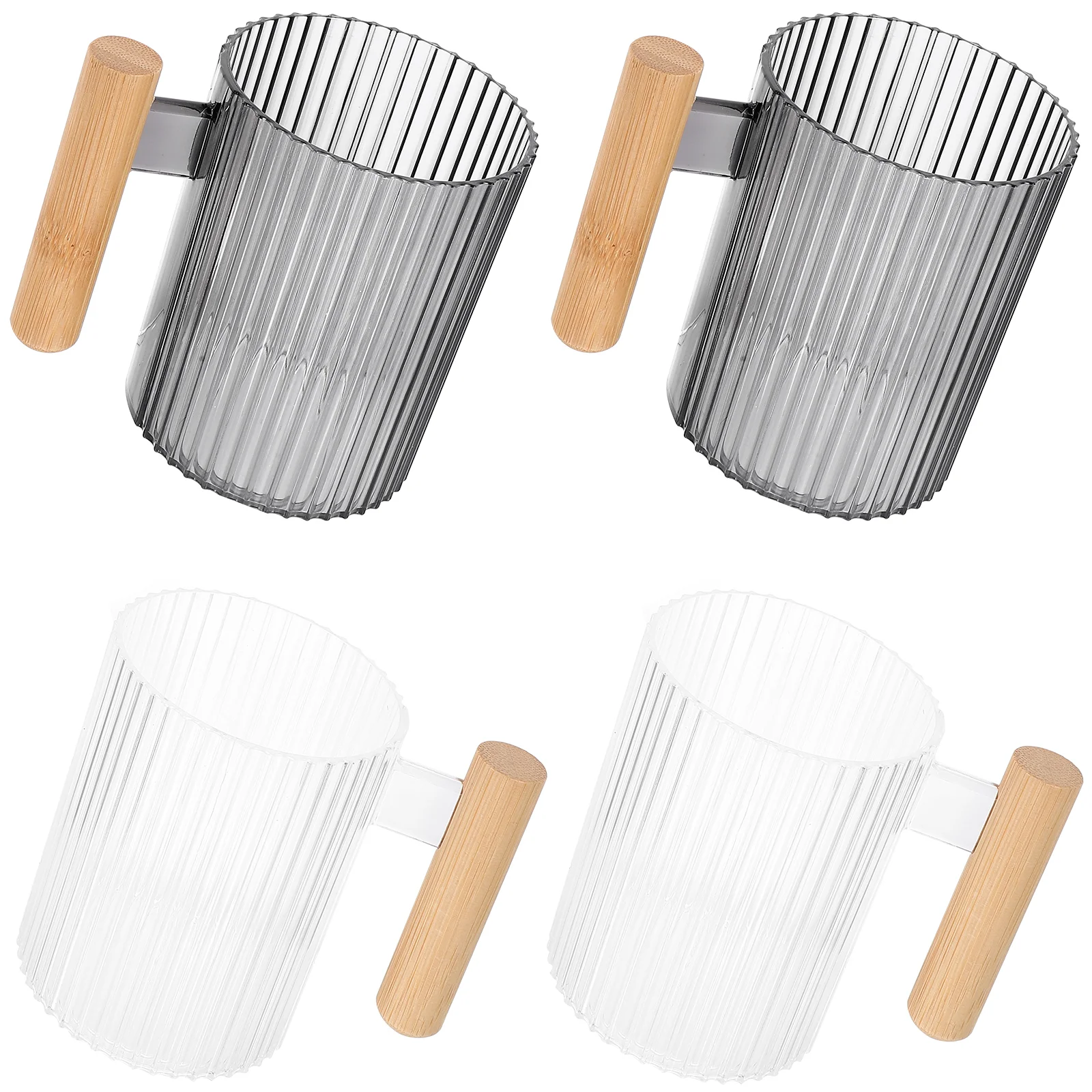 

4Pcs Plastic Cup Bathroom Cups Reusable Tumbler Cups