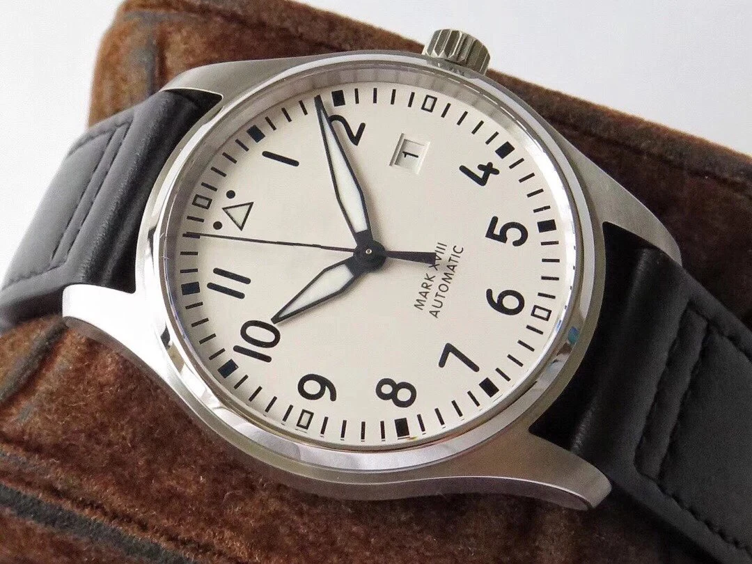Luxury Mens Watch mechanical Pilot Waterproof watches Leather black automatic Movement Male Wristwatches