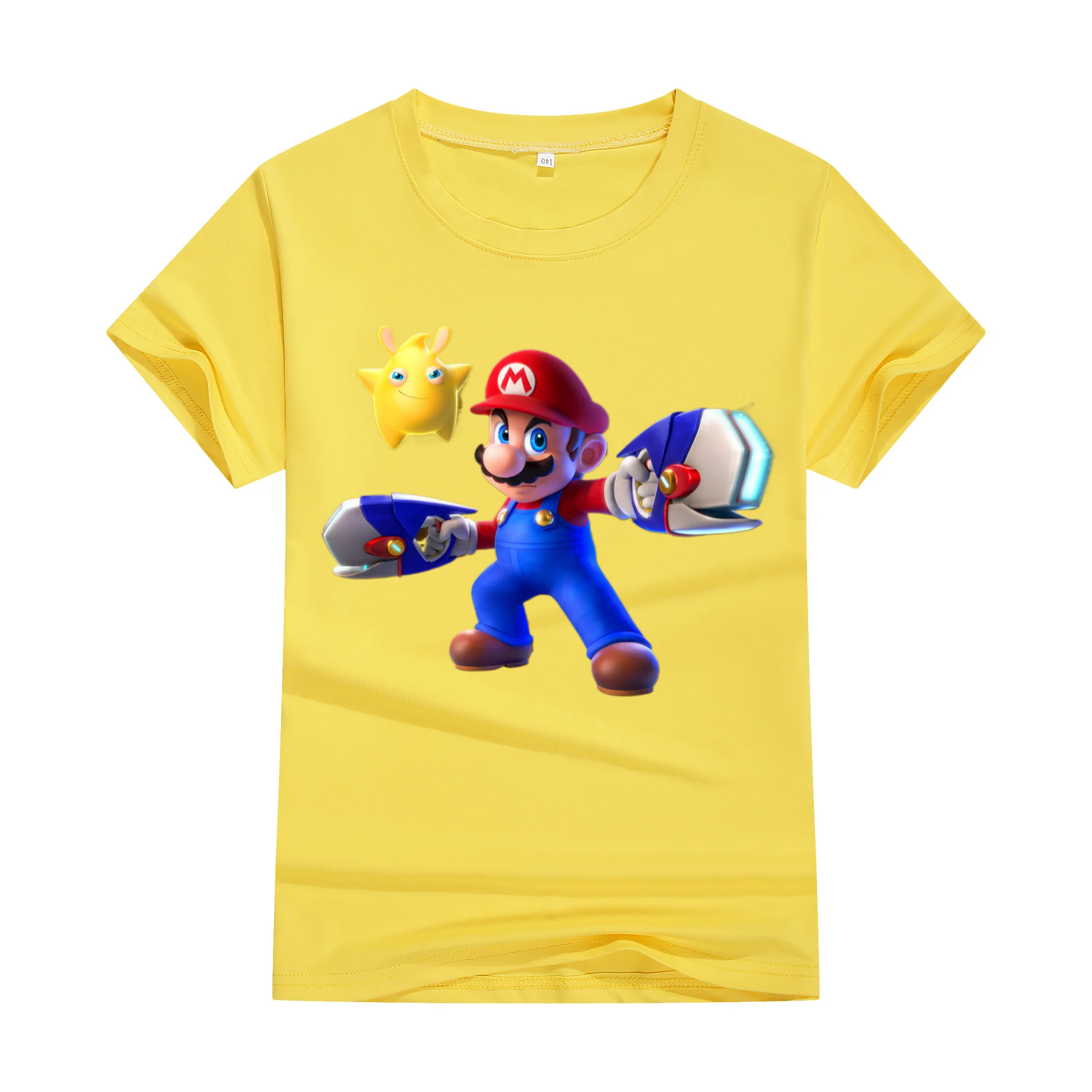 Фото Футболка Super Mario Yoshi 2025 года, модные крутые футболки с коротким рукавом Y2K, забавная футболка, летняя хлопковая одежда с круглым вырезом, одежда оверсайз №4