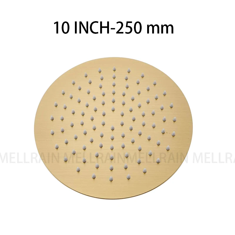 

Душевая лейка MELLRAIN нержавеющая сталь круглая розовое золото, матовый черный, матовое золото