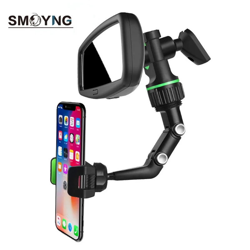 SMOYNG – support de téléphone portable pour rétroviseur de voiture  multifonctionnel  rotatif  Clip