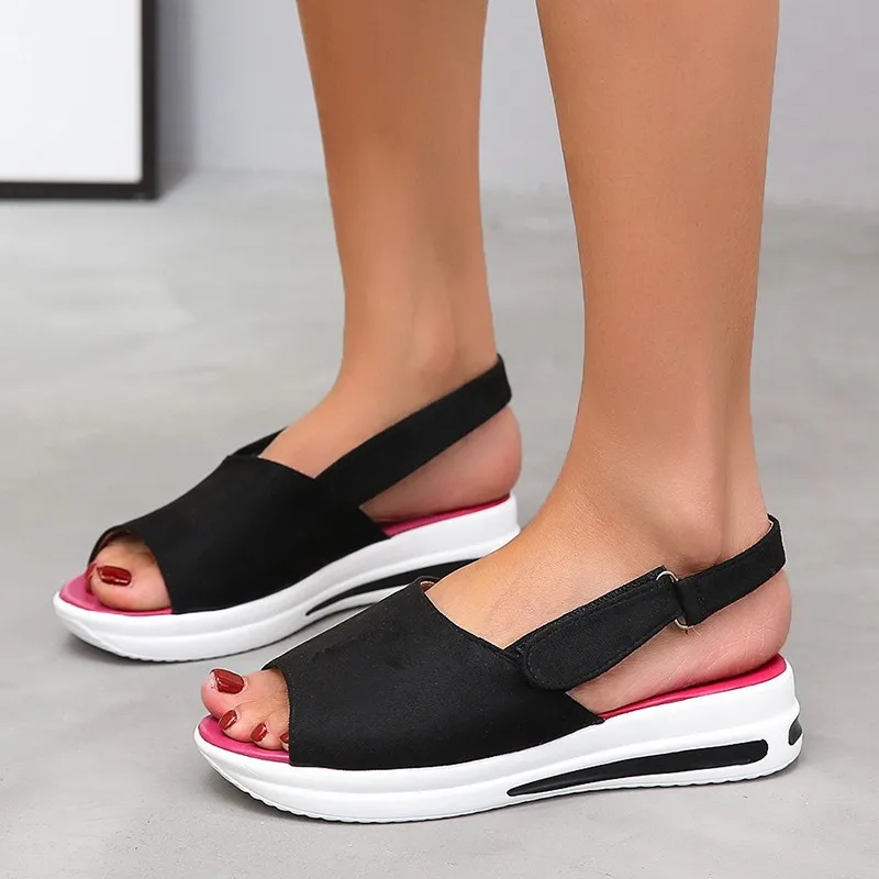 

New Women Sandals Soft Stitching Ladies Sandals Comfortable Flat Knit Sport Sandals Women Open Toe Shoes Sandalias De Mujer