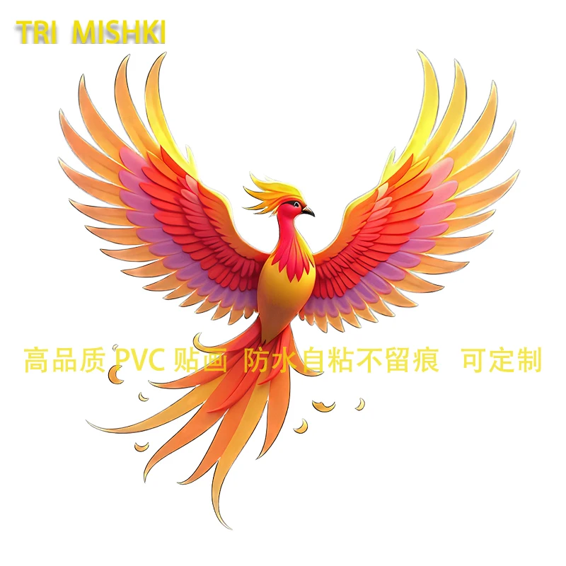 Threeratels красивые элегантные мультяшные наклейки с изображением Феникса для