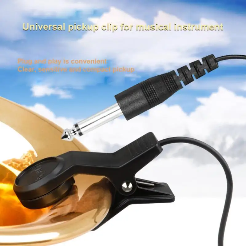 

Пьезочувствительный вибродатчик для гитары, универсальный зажим для настройки, прочный 6,5 мм, общий зажим для пикапа, точный и четкий провод для пикапа