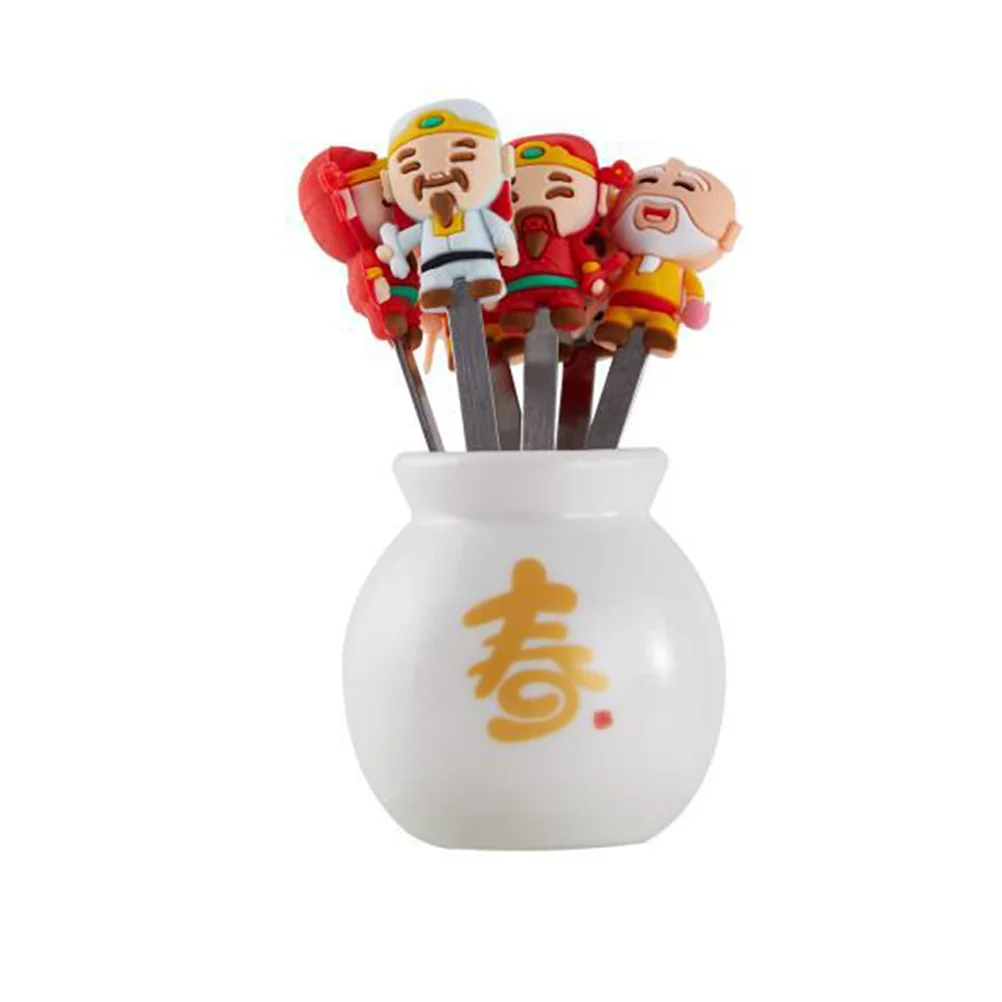 

1 Set Small Salad Fork Tasting Fork Fruit Toothpicks for Kids Seafood Fork Lunar New Year Decorations