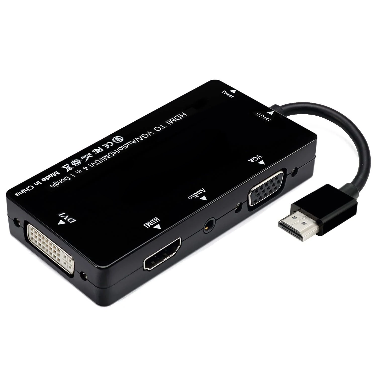 

HDMI to VGA DVI HDMI Converter Adapter Cable for HDMI Laptops Computers etc Connecting Simultaneously