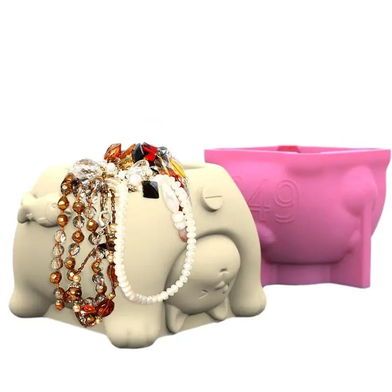

Cat Pot Mold Resin Casting Handstand Cat Vase Succulent Planter Thick Silicone Flower Pot Mold Reusable Tear Resistant For