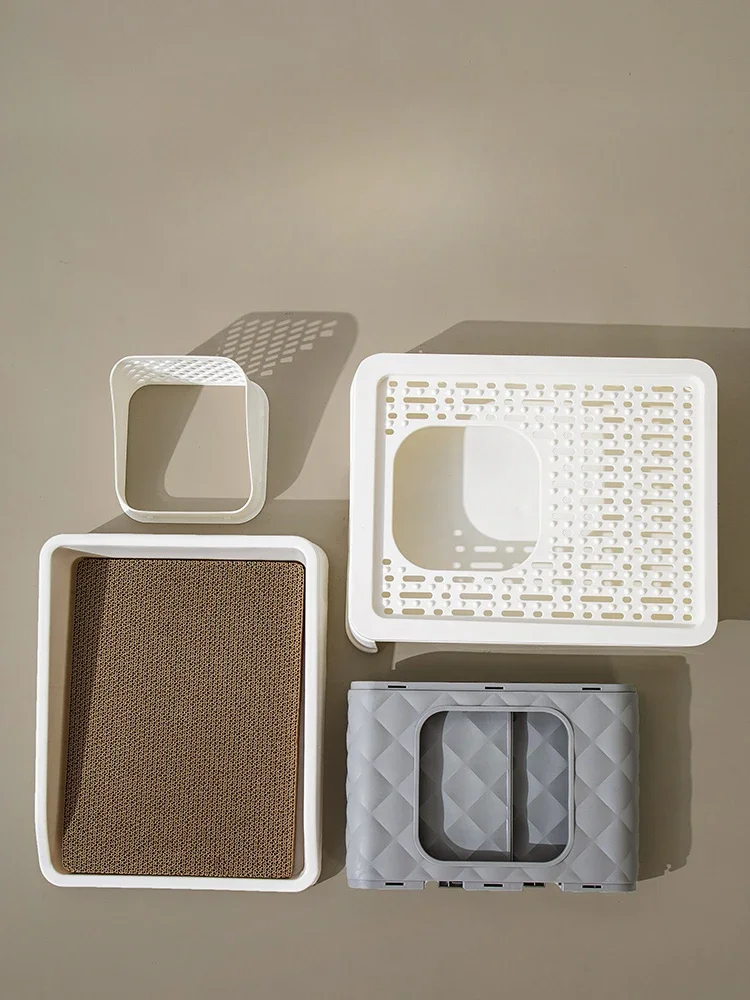 Полностью закрытая раковина для кошачьего туалета с выдвижным ящиком