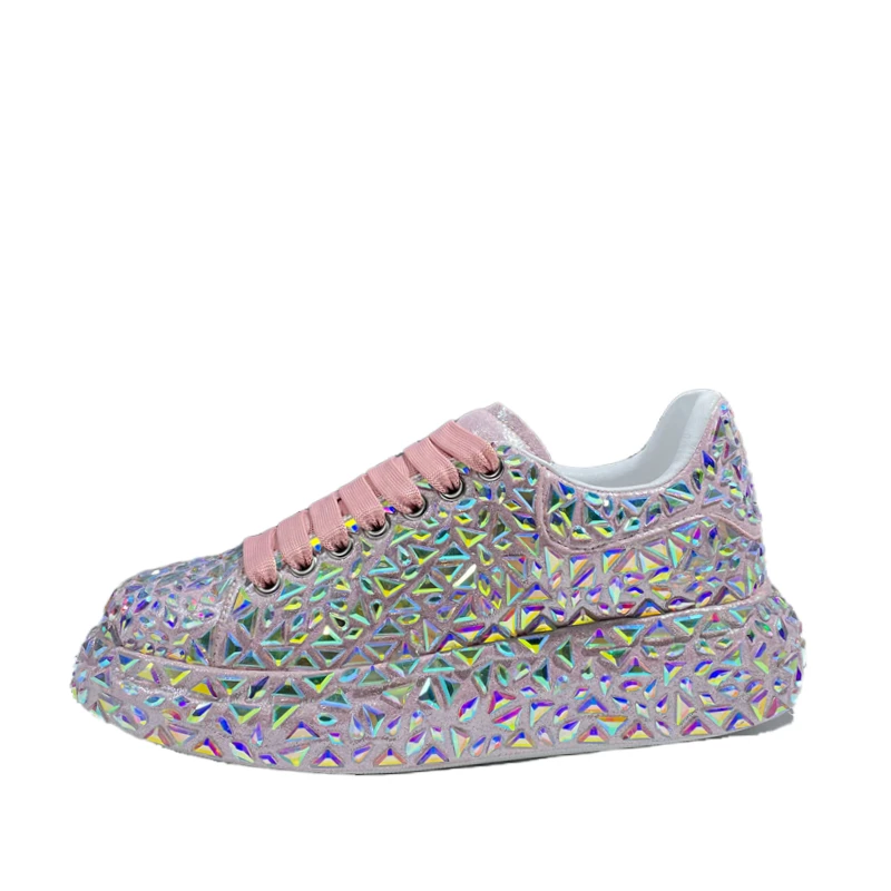 

Kawaii Shoes Pink New Rock Casual Cute Designer Luxury Running Rainbow Sneakers Trends Star Sparkly Chic Point Platform Anime