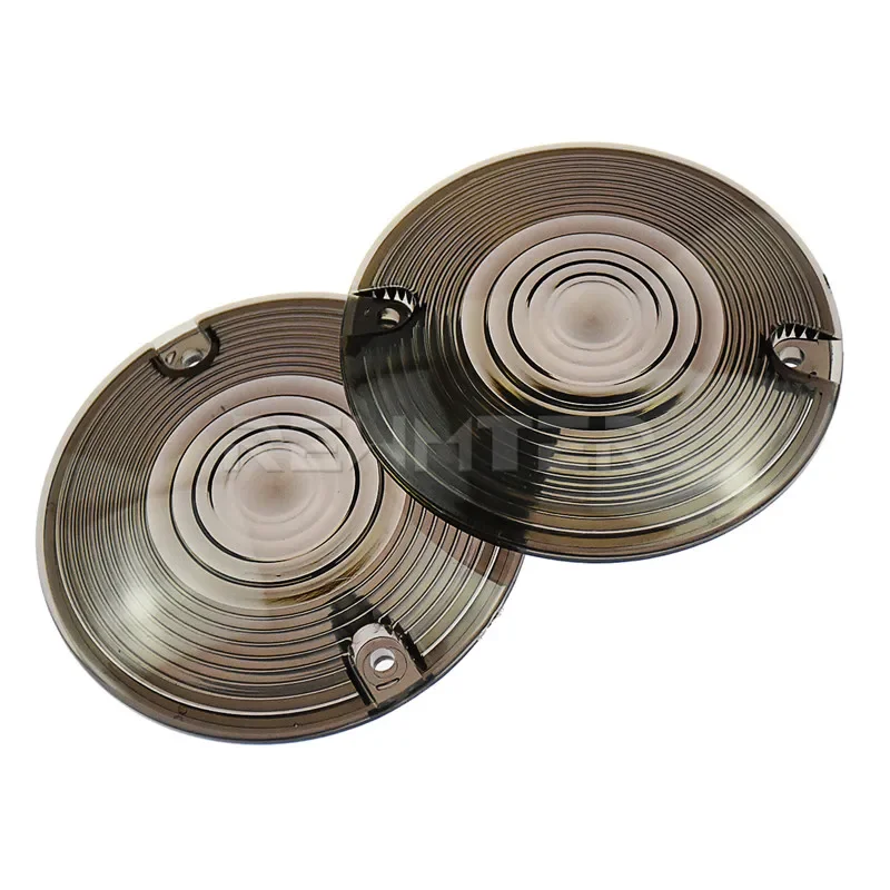 2 шт., крышка объектива указателя поворота мотоцикла, прозрачная/дымчатая/янтарная крышка для Harley Touring Electra Glide Ultra Glide Road Glide 1986-2014