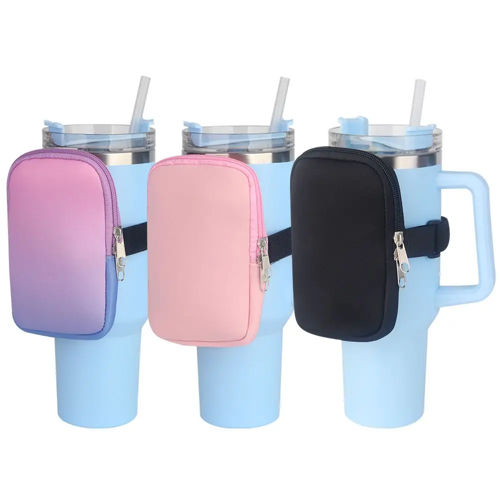

Cup Pouch Bag for Stanley 40 oz 30 oz Tumbler with Handle Pink Stanleys Cup Belt Bag Gym Water Bottle Pouch with Strap Womens