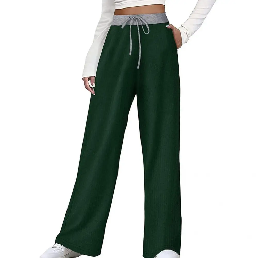 

Sweatpants Fade-less Lady Trousers Soft Elastic Waist Stylish Long Lady Sweatpants
