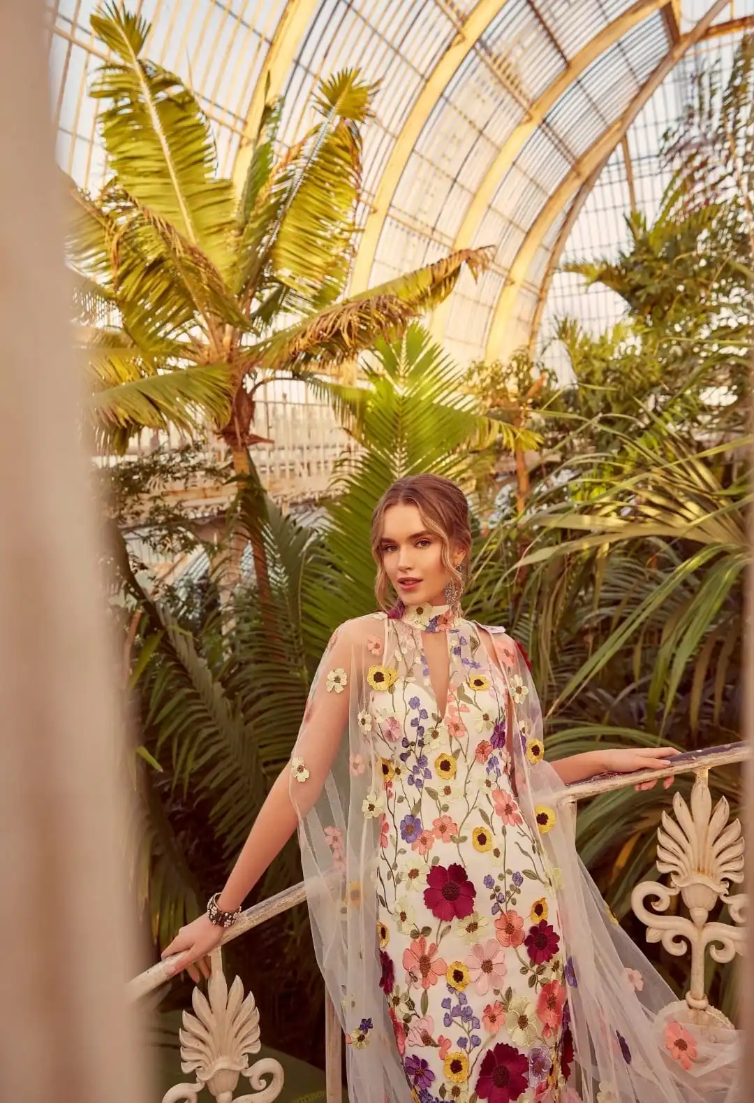 Женское свадебное платье с цветами Dreamlike длинное цветочным кружевом накидкой и