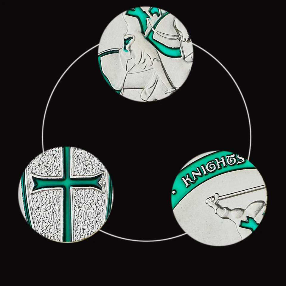 Памятная монета с крестом рыцарей темпларов крестов каменщиков священный меч