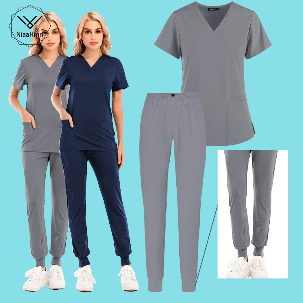 Больничная рабочая одежда для врачей костюмы эластичные униформы домашних
