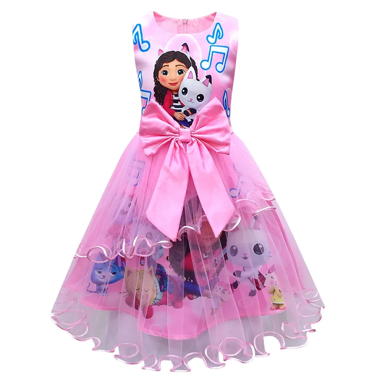 Аниме Gabi Cat Косплей Костюм гриль Juguetería Лук Кружевное Платье Головной Убор Сумка