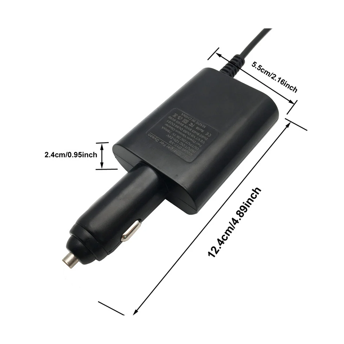 Автомобильное зарядное устройство с USB-портом для пылесосов Dyson V6 V7 V8