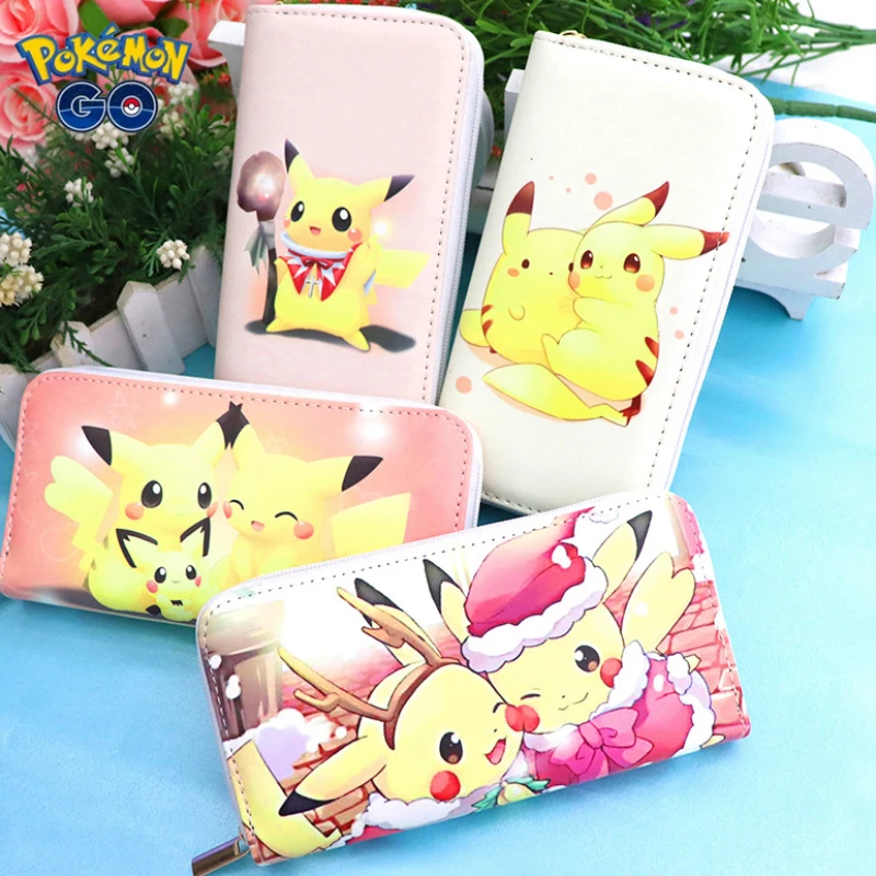 

Korean Version of Pokémon Wallet Fashion All-match Long Zipper Wallet Cartoon Pikachu Cute Simple Hand Holding Mobile Phone Bag